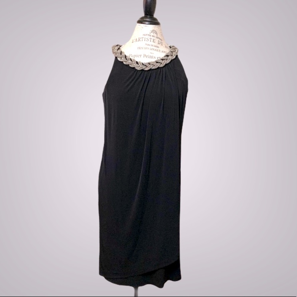Black Dress with silver detail